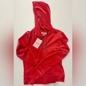 Juicy Couture Pink Zippered Hooded Sweatshirt